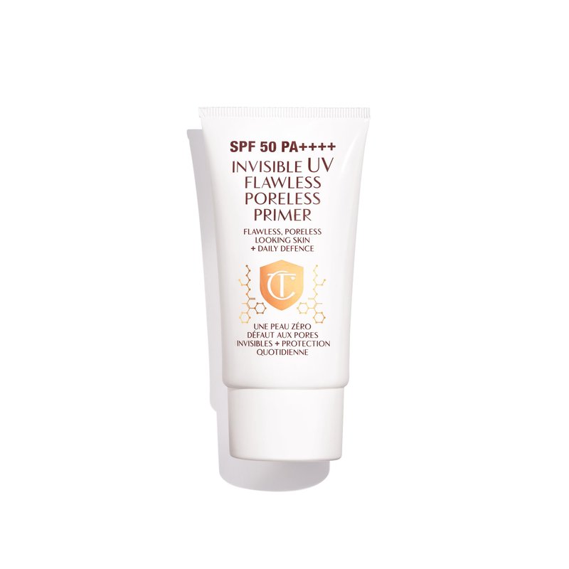 Charlotte Tilbury Invisible UV Flawless Makeup Primer - Broad Spectrum SPF 50 Sunscreen & Poreless Face Primer - Brightening Vitamin C & Hydrating Hyaluronic Acid to Protect & Prime Skin (30ml)