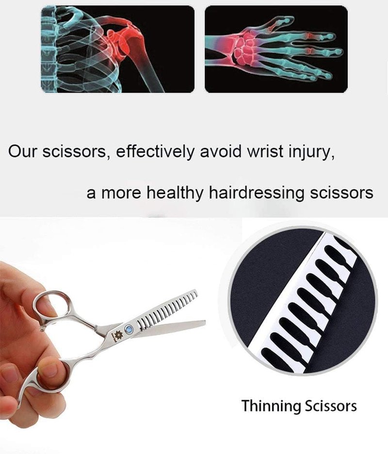 Professional 6 inch Thinning Shears Hair Cutting Scissors Barber Salon Hairdressing Shears (Chunker shear)