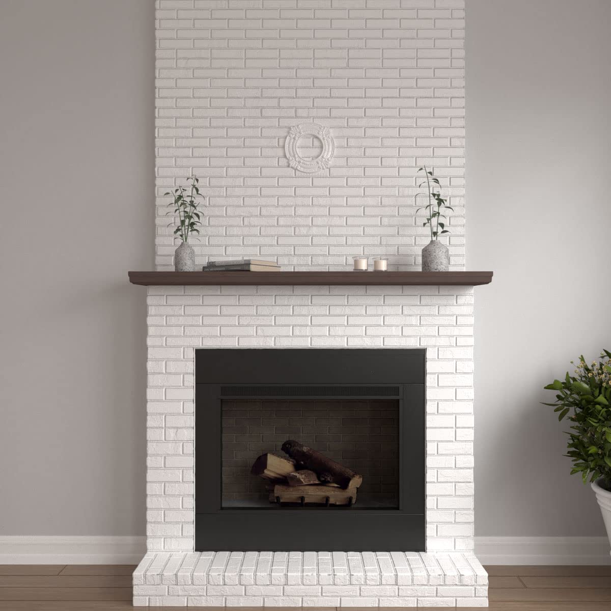 Ekena Millwork CM09BN Benson Ceiling Medallion, 9"OD x 4 1/8"ID x 5/8"P, Primed