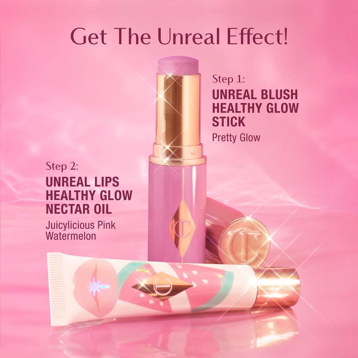 Charlotte Tilbury Healthy Glow Nectar Lip Oil - Sheer Tinted Lip Gloss Oil with Hyaluronic Acid & Vitamin E - Leaves Lips with a High-Shine Glaze & Lasting Hydration - Juicylicous Strawberry Vanilla