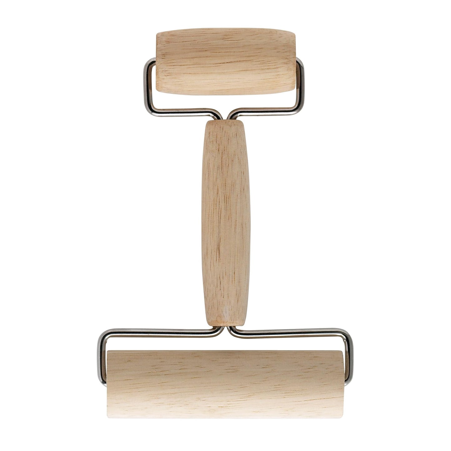 Mrs. Anderson’s Baking Double Dough Roller, Includes 4.125 and 2.375-Inch Wide Cylinders, Rubberwood