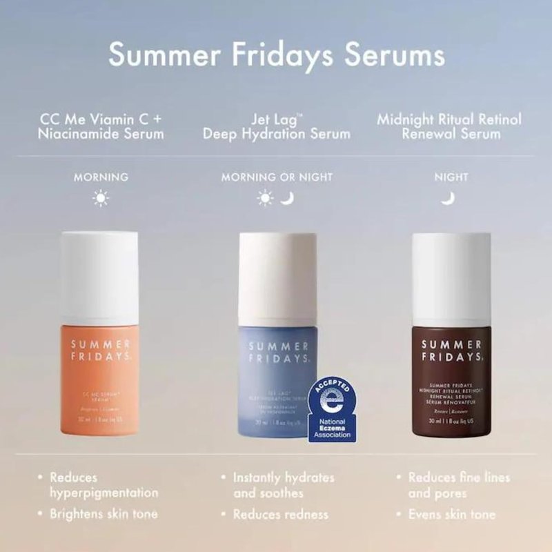 Jet Lag Deep Hydration Serum - Hydrating Face Serum with Glycerin & Squalane | Soothes Dry Skin & Reduces Fine Lines (1 Oz)