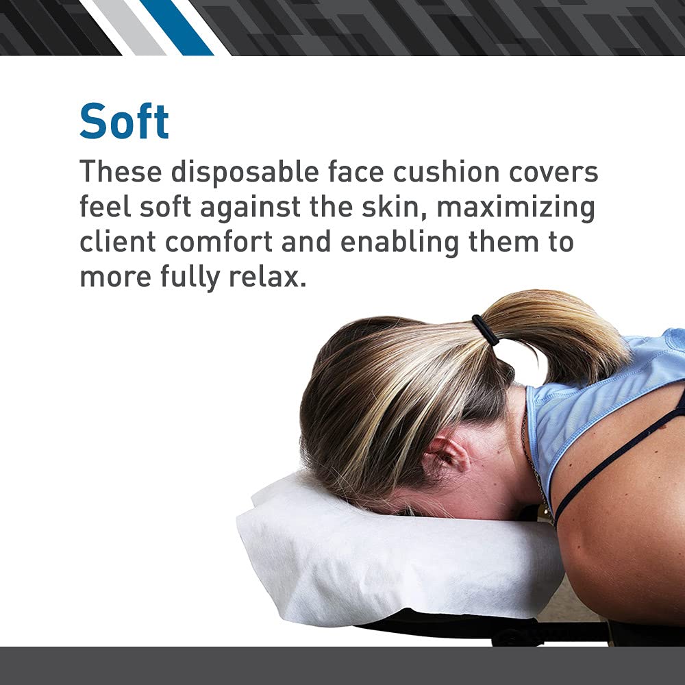 BodyMed Disposable Face Cradle Covers - Medical-Grade, Ultra Soft Massage Table Covers | 100 Sheets in 2 Packs