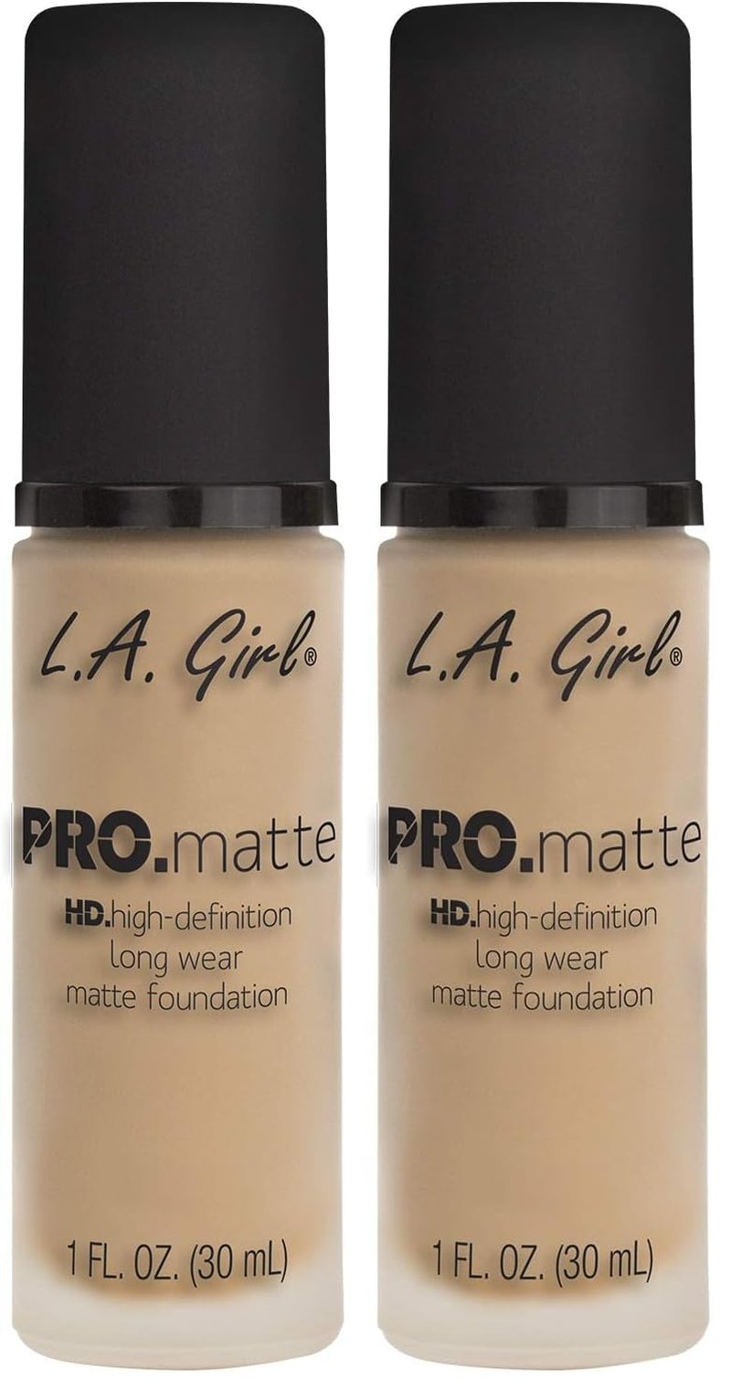 L.A. Girl PRO.Matte Foundation, Ivory GLM671 (Pack of 2)