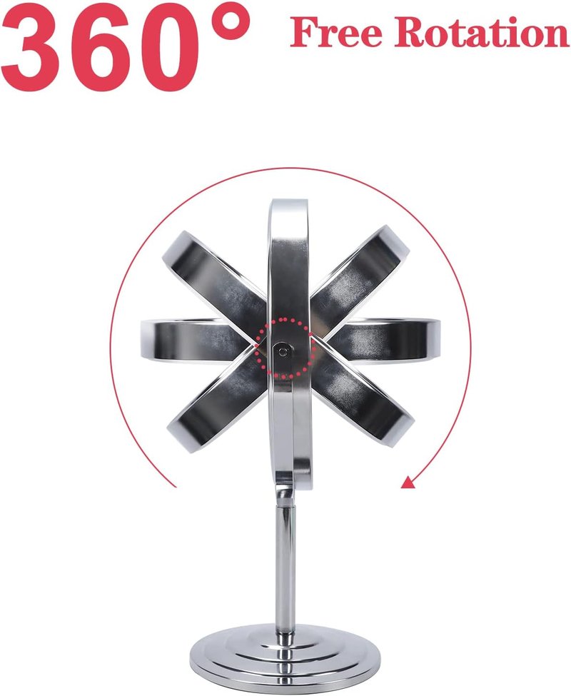 10X Magnifying Makeup Mirror - 8 Inch Double-Sided Swivel Desk Mirror | 1X/10X Magnification for Dresser & Bathroom