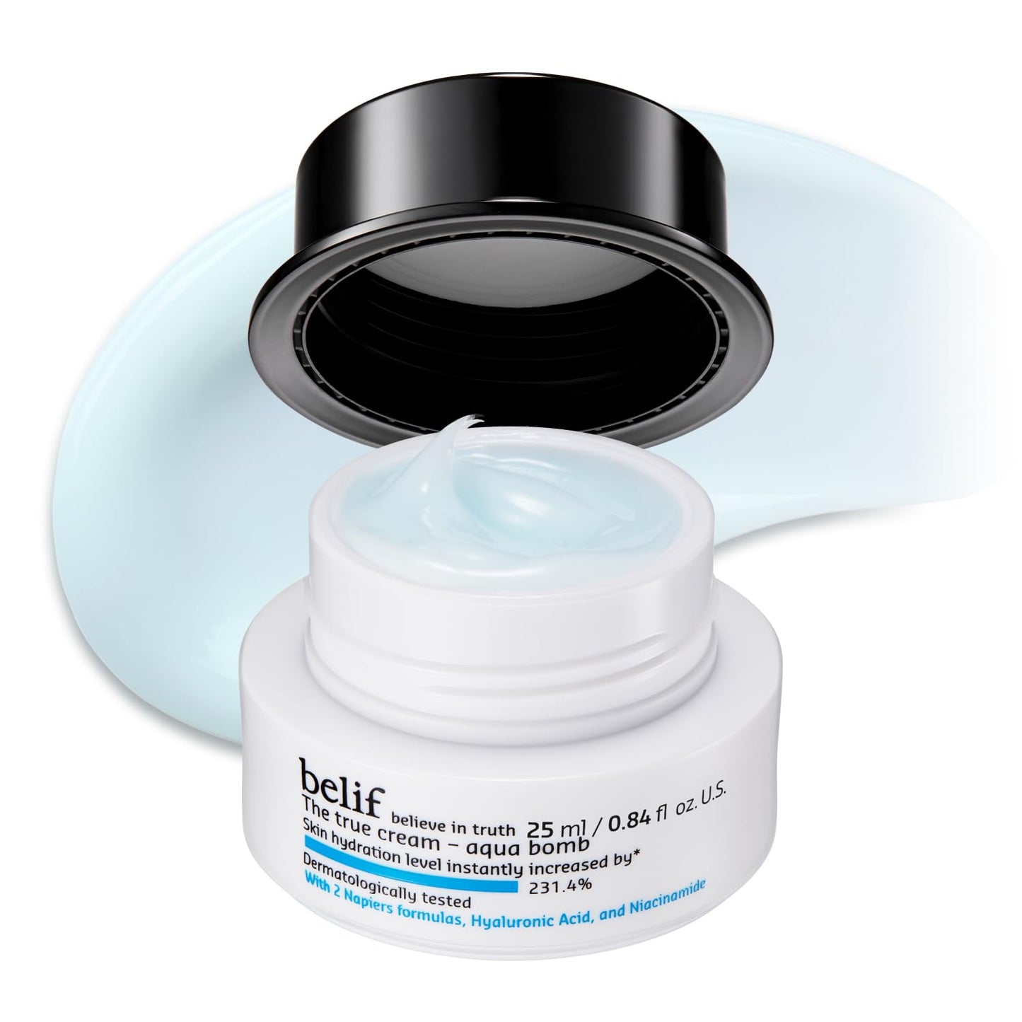 Aqua Bomb Niacinamide Hydrating Moisturizer - Lightweight Plumping Facial Cream with Hyaluronic Acid & Squalane | 0.84 fl oz (25ml)