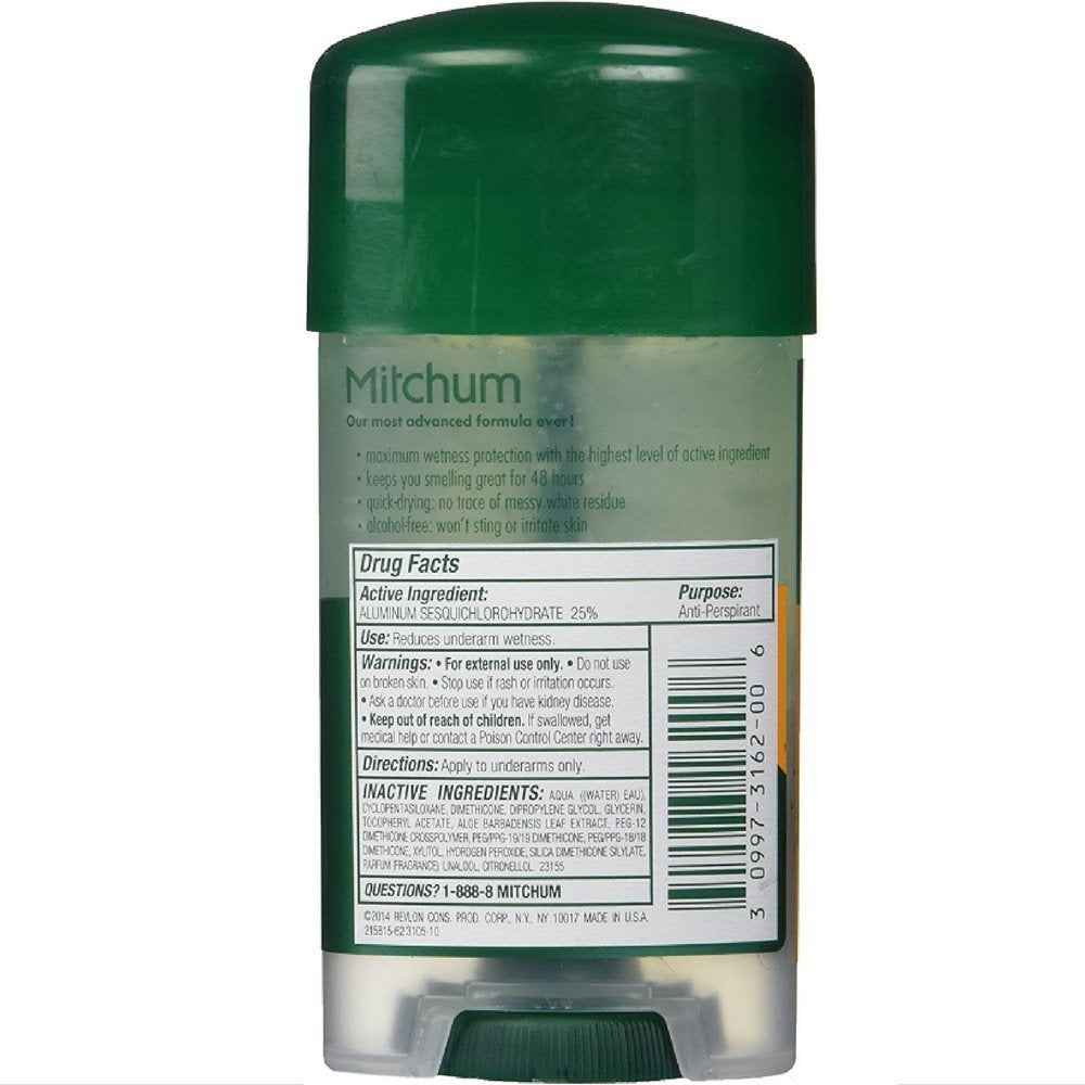 Mitchum Power Gel Anti-Perspirant Deodorant Sport 2.25 oz (Pack of 5)