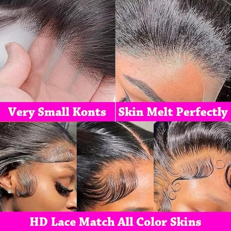 Lzlefho 24 Inch 13x6 Body Wave Lace Front Wigs Human Hair Pre Plucked 250% Density HD Lace Frontal Wig Human Hair For Women Body Wave Glueless Wigs With Baby Hair