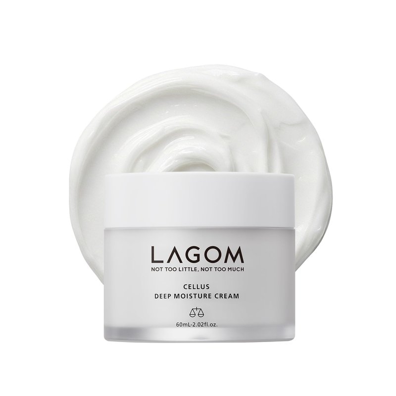 LAGOM Cellus Deep Moisture Cream Natural Moisturizer with Ceramide and D-Panthenol (B5) Smooth, Hydrating, Nourishing Protecting Cream 2.02 Fl Oz