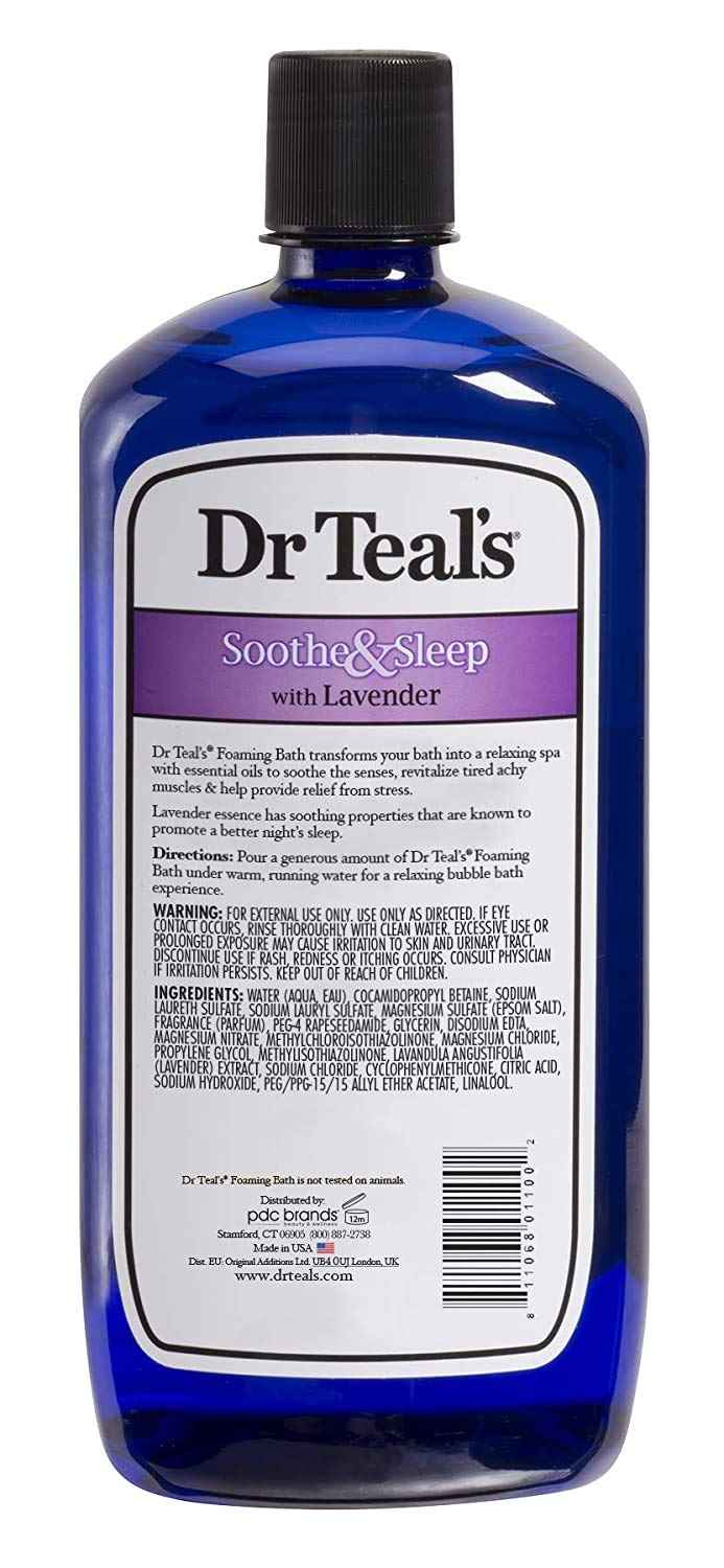 Dr Teal's Foaming Bath Variety Gift Set (2 Pack, 34oz ea.) - Soothe & Sleep Lavender & Relax & Relief Eucalyptus & Spearmint - Pure Epsom Salt & Essential Oils Alleviate Stress & Clear The Mind