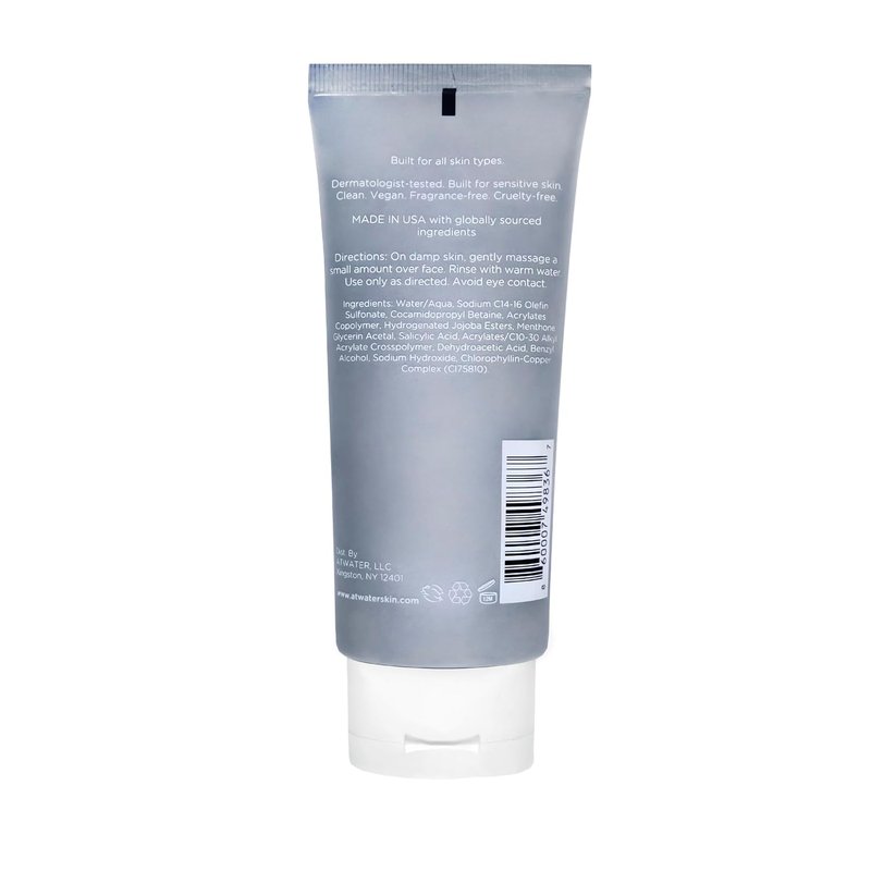 ATWATER Exfoliating Face Scrub for Men | Jojoba Beads & Salicylic Acid, Non-Abrasive Cleanser - 3.4 oz