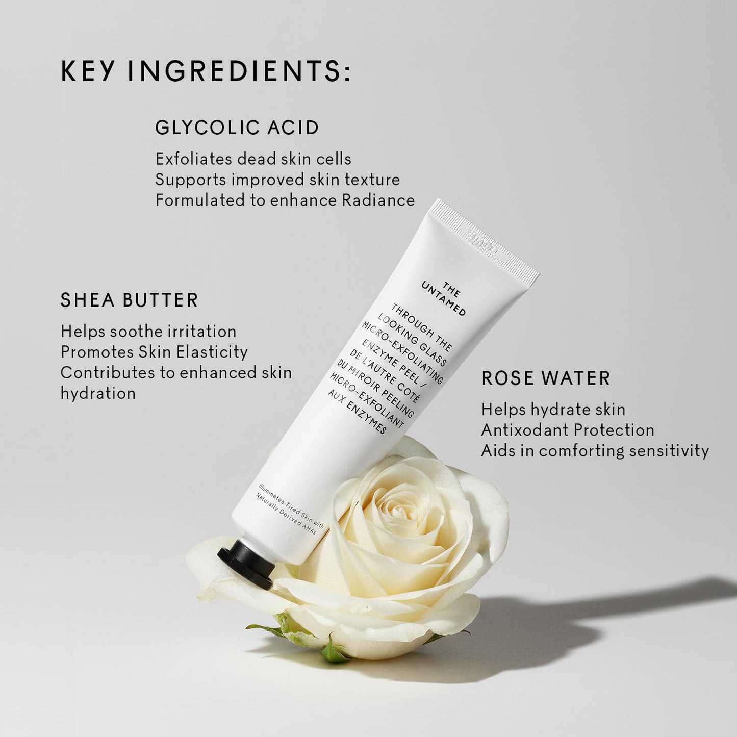 The Untamed Through the Looking Glass Micro-Exfoliating Enzyme Peel – Helps Brighten, Smooth & Hydrate for Refined Skin Texture – Face Exfoliator with Glycolic & Lactic Acid – 2.4 fl oz