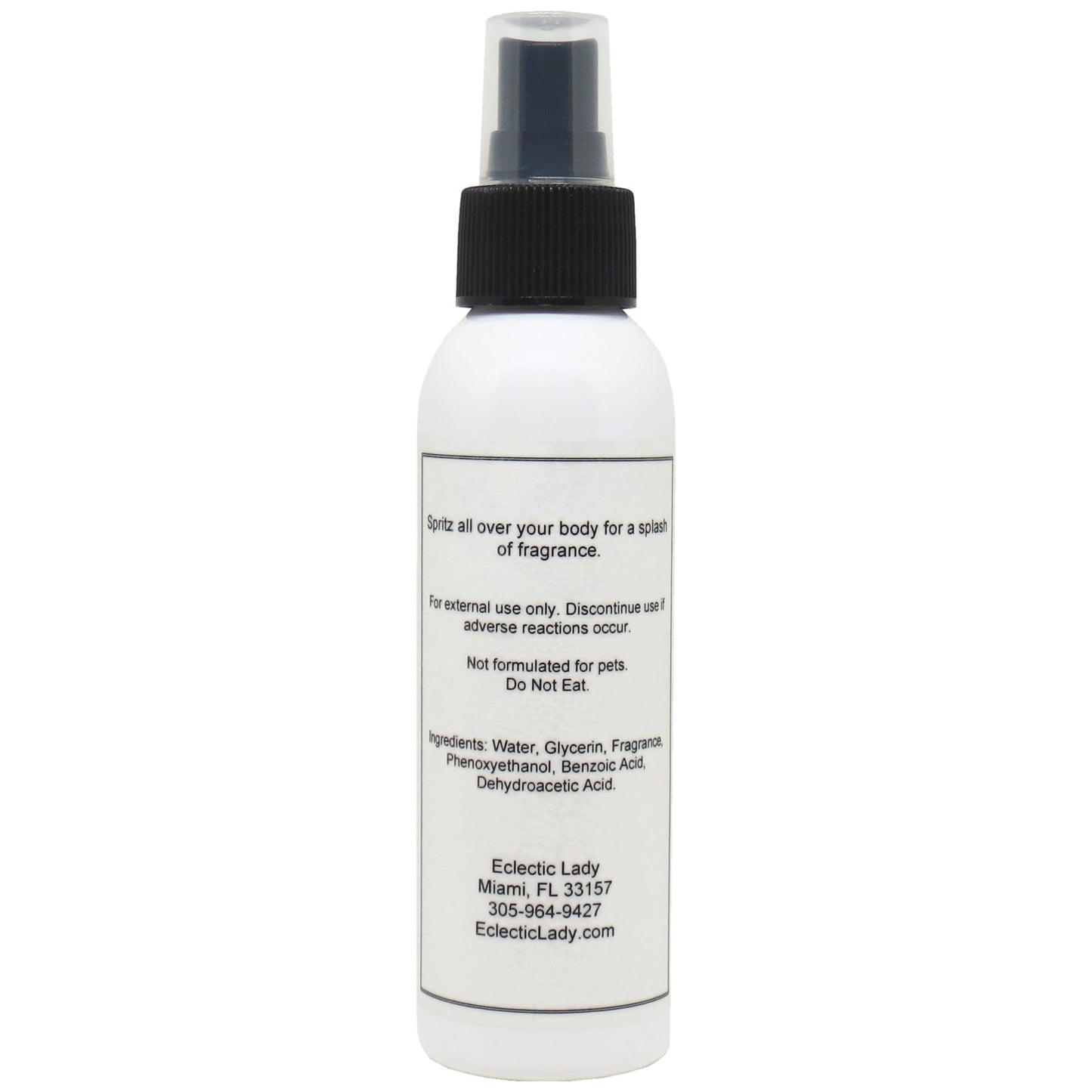 Eclectic Lady Patchouli Body Spray, 4 Oz, Double Strength, Body Mist