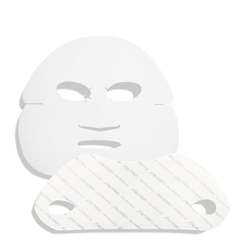 Shiseido Vital Perfection LiftDefine Radiance Face Mask - Instantly Effective Two-Piece Face & Neck Sheet Mask for Lifting & Firming. Includes Six Complete Sets.