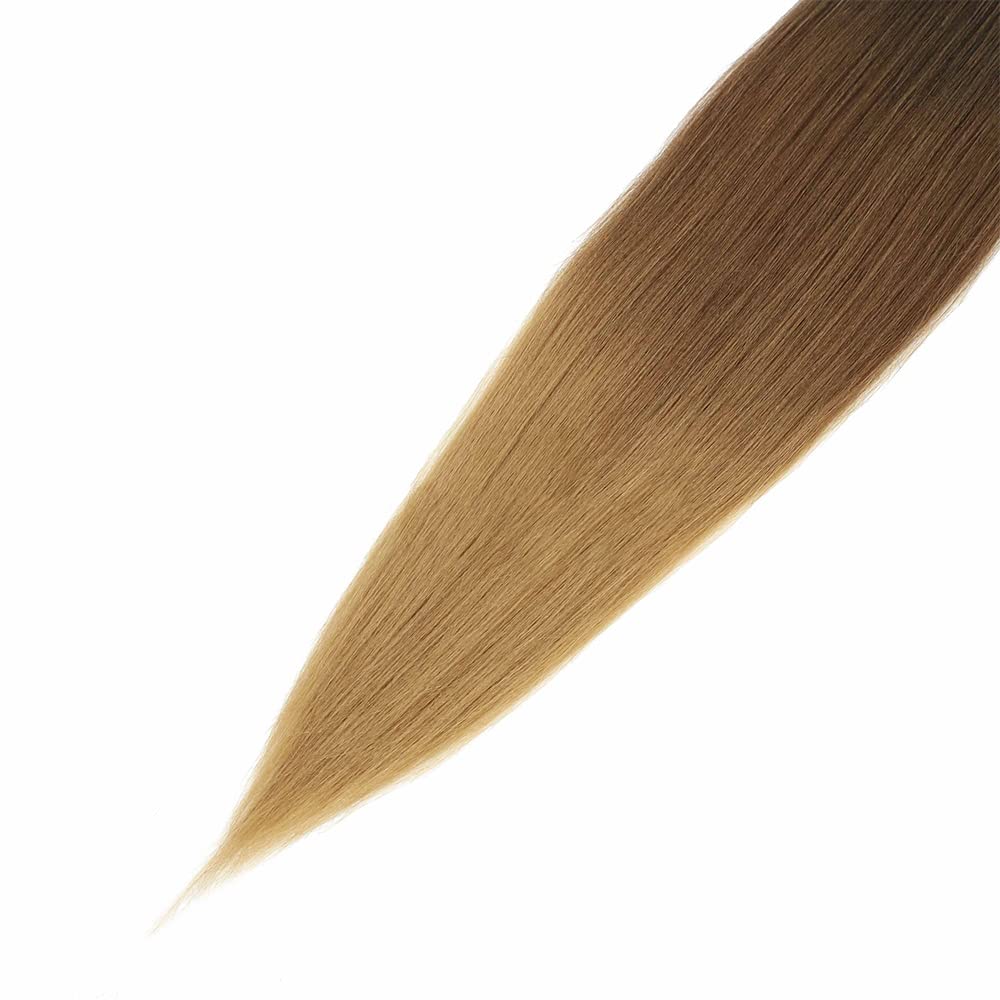 Pre Stretched Braiding Hair Ombre 36 Inch Long Brown Braiding Hair 8 Packs Easy Braids Hair Yaki Straight Hot Water Setting Synthetic Ombre Braid Hair Extensions for Crochet Hair Braiding Twist