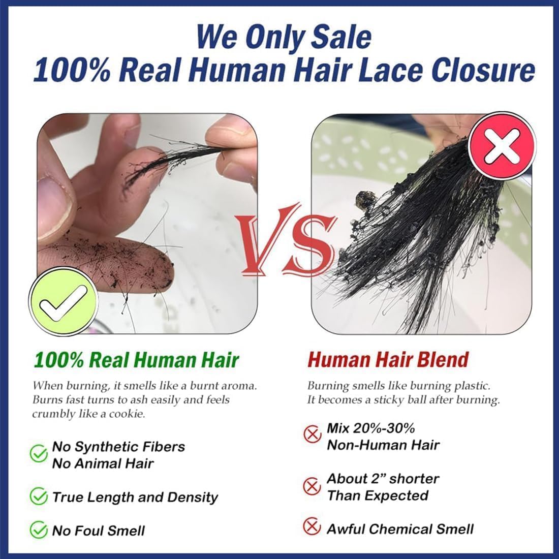 2x6 Human Hair HD Transparent Lace Closure - Body Wave, 16-Inch, Natural Black, Glueless, Pre-Plucked