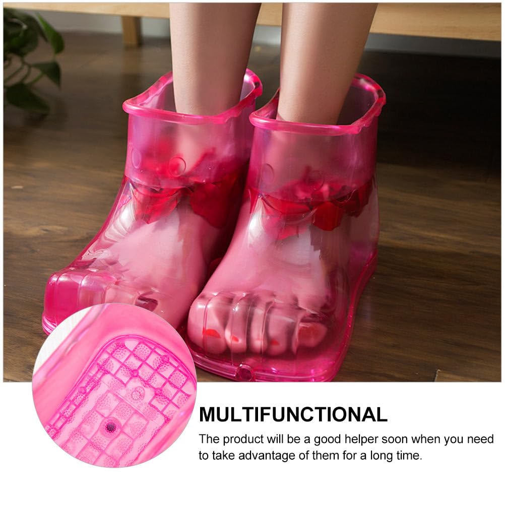 ARTIBETTER Foot Bath Massage Shoes 1 Pair Wear-Resistant Foot Soaking Boots for Home and Spa Promote Blood Circulation Relaxation Durable Heat-Resistant 10.23X6.29X3.93In