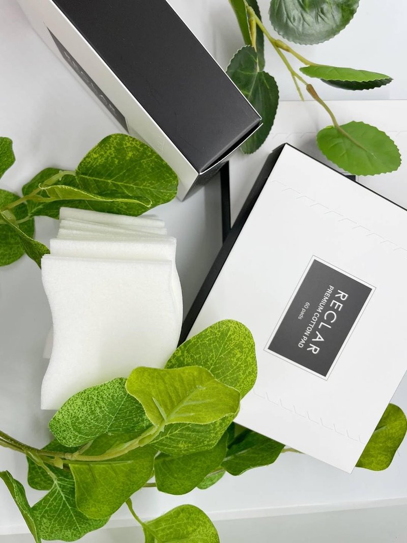 Reclar Premium Cotton Pads, Pack of 60, Korean Skincare, for Cleansing and Priming Skin, Removes Makeup, Enhances Cosmetics, Natural Fibers