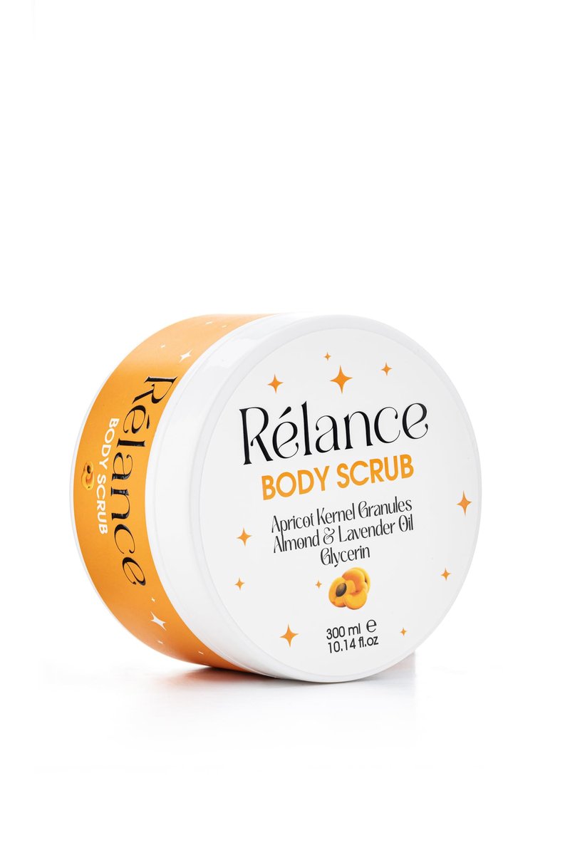 Relance Body Scrub with Apricot Kernel Granules, Almond, Lavender Oil, Glycerin, 300ml (10.14 fl oz)