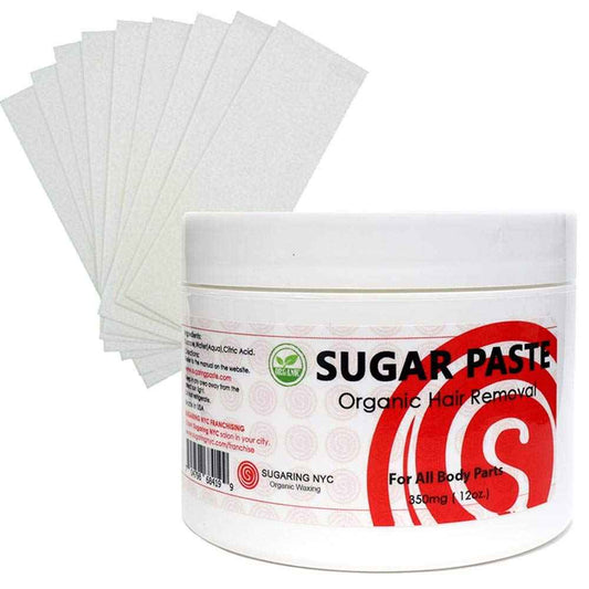 Sugaring NYC Medium Paste + Set of Waxing Strips (8 Pieces)