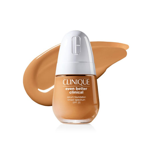 Clinique Even Better Clinical Serum Liquid Foundation SPF 25 With Vitamin C, Salicylic Acid + Hyaluronic Acid For Combination to Oily Skin Types | Full Coverage + Matte Finish, Ginger, 1 Fl Oz