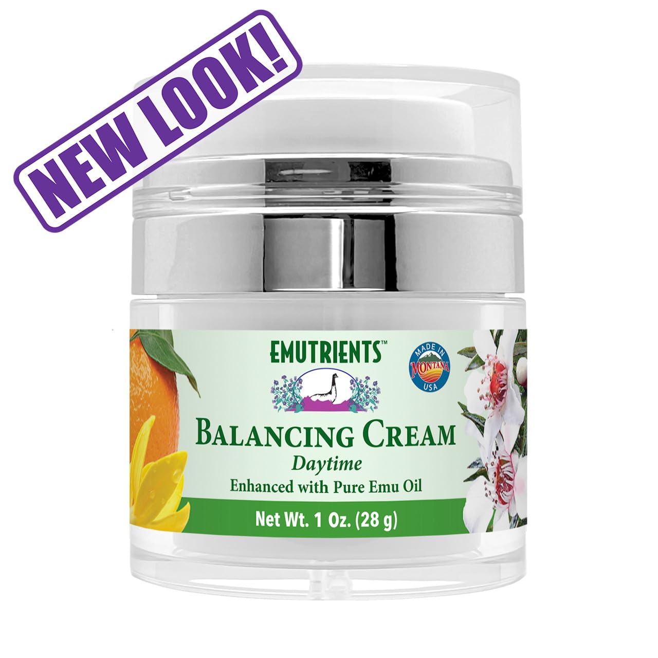 Montana Emu Ranch - Balancing Facial Cream 1 Ounce Jar - Enhanced with Pure Emu Oil - Compatible with Most Skin Types