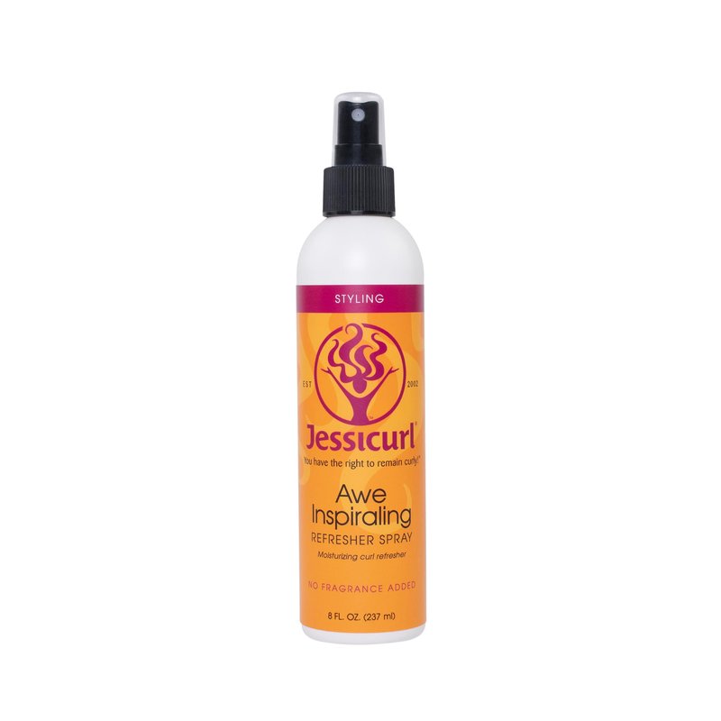 Jessicurl, Awe Inspiraling Spray, No Fragrance Added, 8 Fl oz. Moisturizing Midday Curl Refresher Spray for Curly Hair, Curl Defining