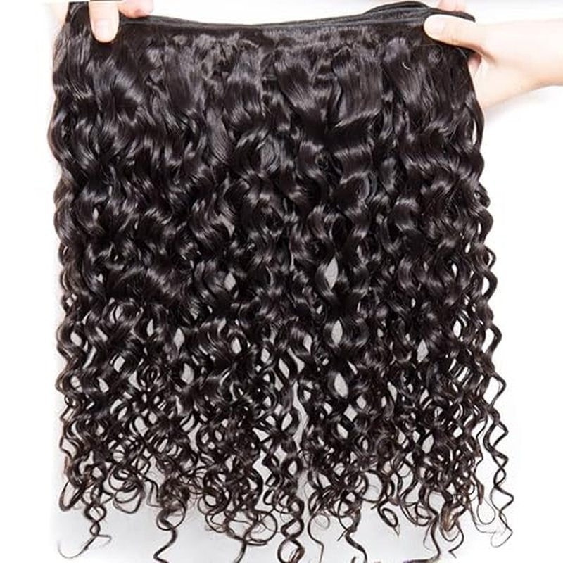 30 30 30 Inch Water Wave Bundles Human Hair Natural Black Color Unprocessed Brazilian Virgin Hair Extensions
