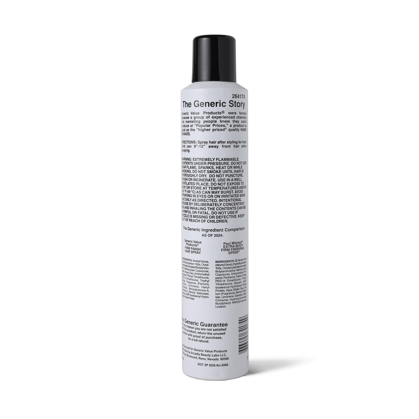 Generic Value Products Firm Finishing Hair Spray Compare to ExtraBody Firm Finishing Spray