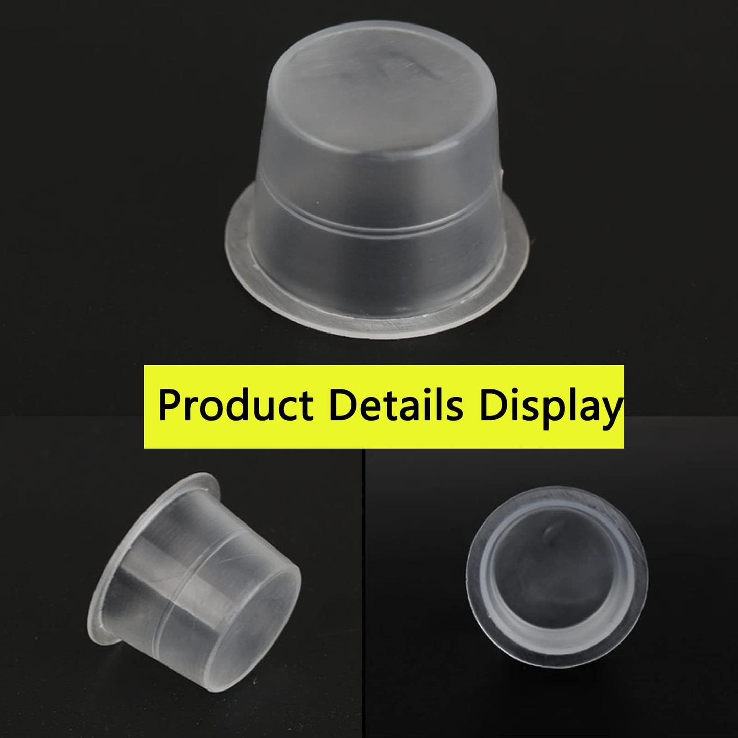 Urknall 1000PCS Large Size Tattoo Ink Cups Large Tattoo Caps 16MM Tattoo Ink Cups Pigment Cups Tattoo Plastic Cap for Tattoo Ink