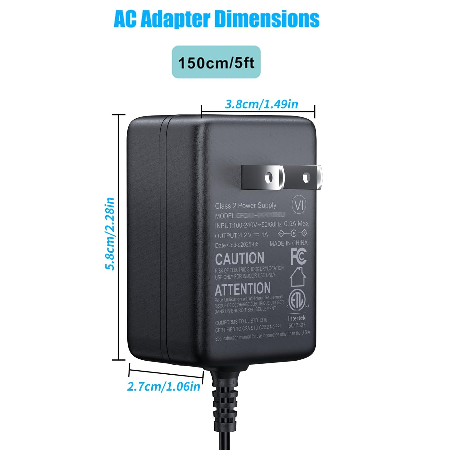 SoulBay 4.2V Charger for Wahl Mag Trimmer 9888L Lithium Clipper