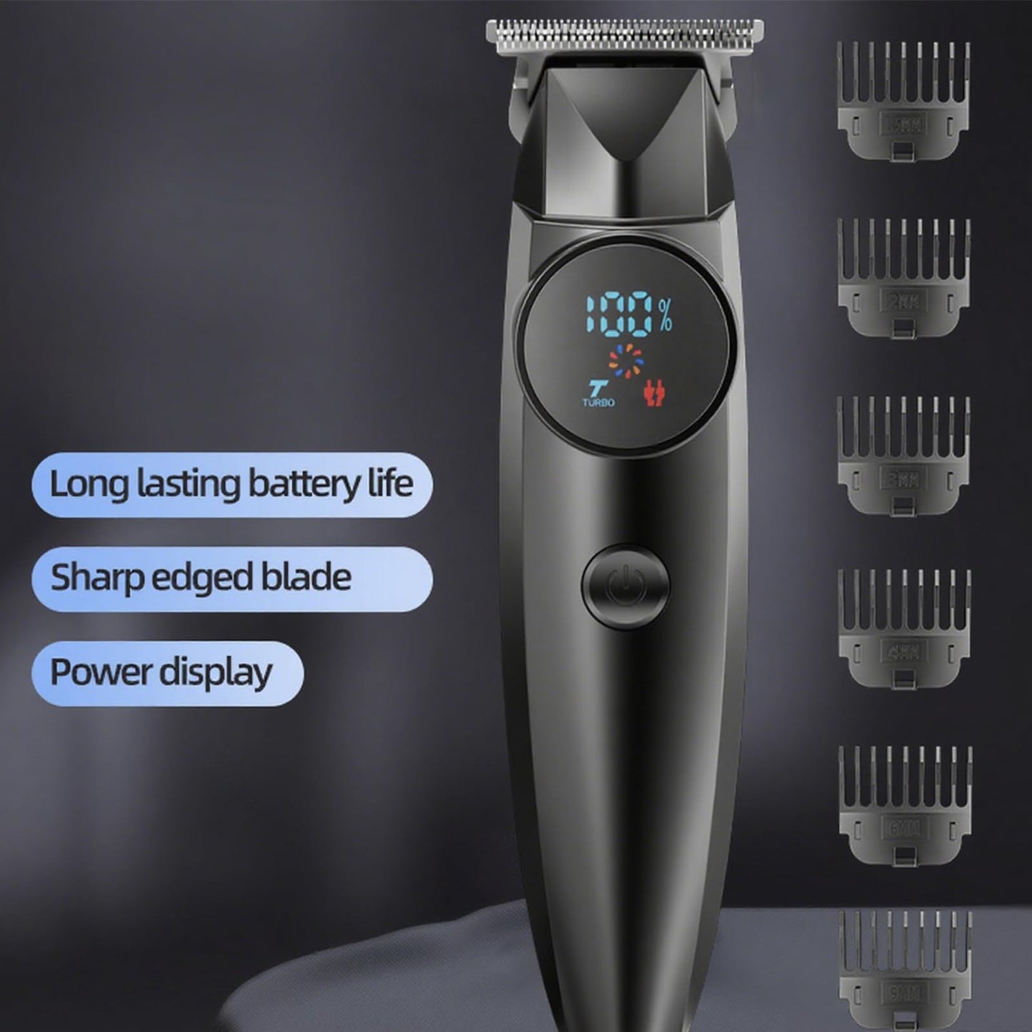 RDRVA Hair Clippers,Ball Trimmer Pubic Hair Groomer Cordless Rechargeable Hair Clippers with LED Lighting Portable Body Grooming Travel for Him Dad（Black）
