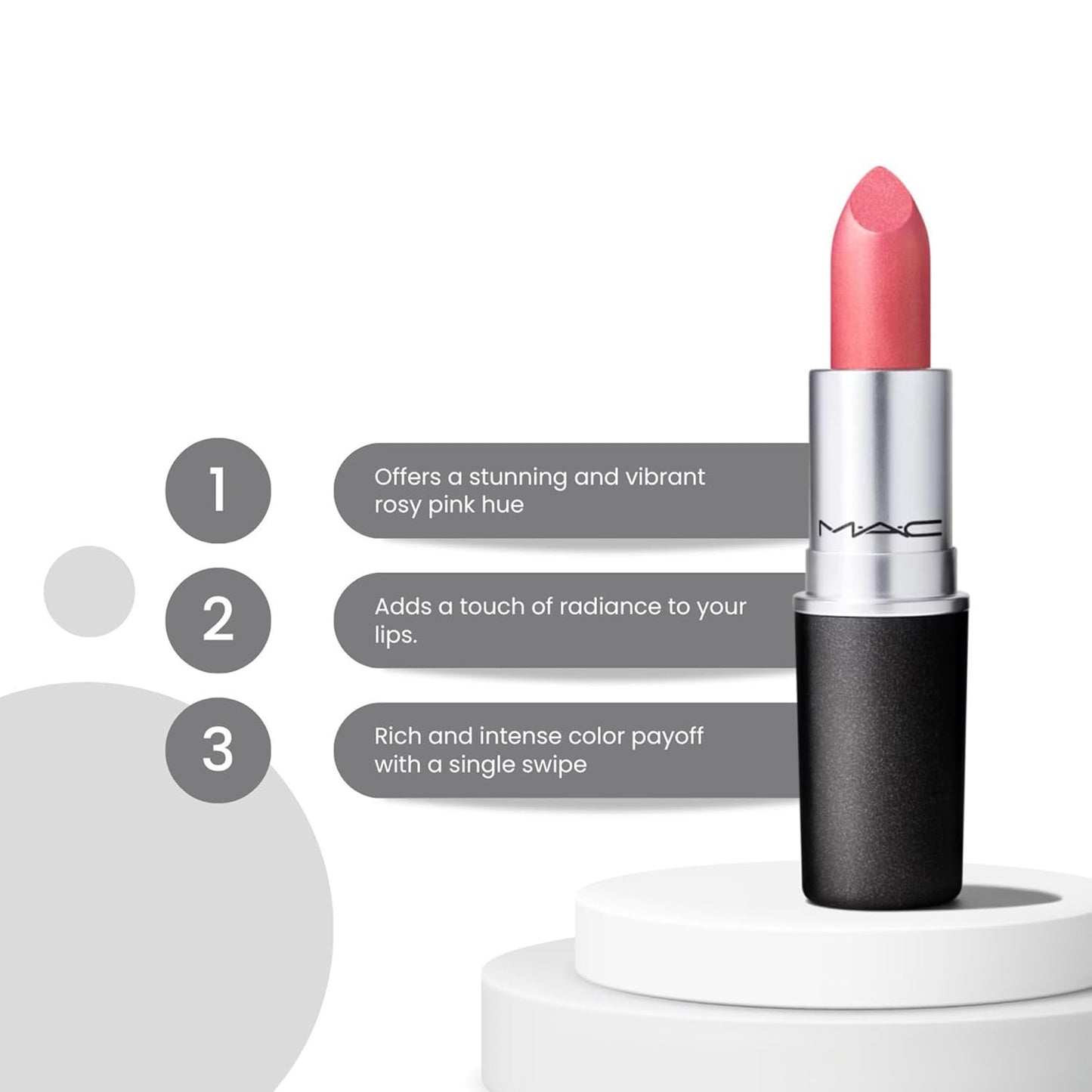 MAC Frost Lipstick - Bombshell Shade | Long-Lasting, Moisturizing Formula