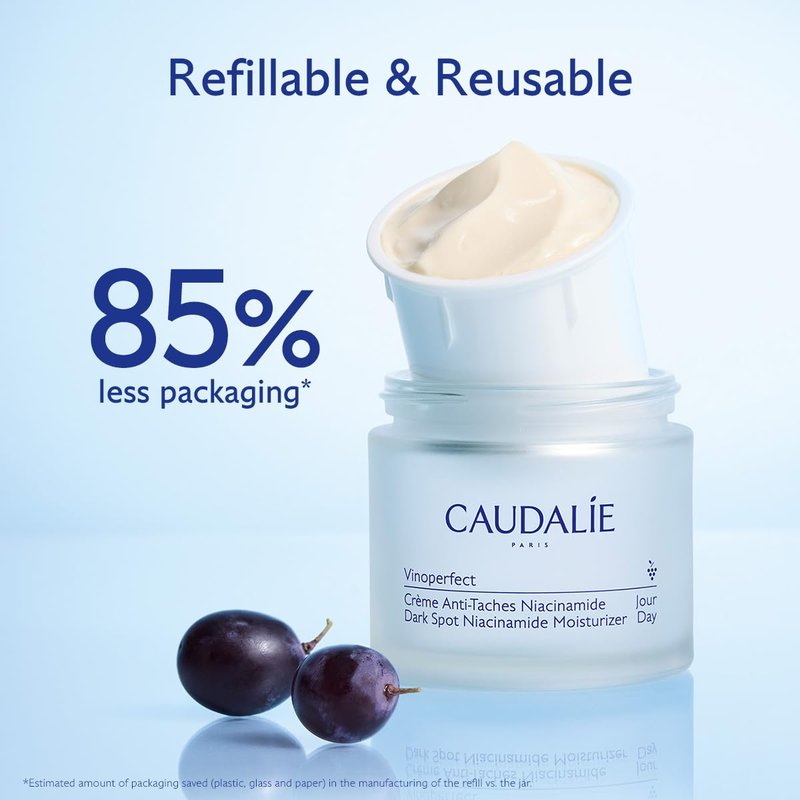 Caudalie Vinoperfect Instant Brightening Dark Spot Moisturizer with Niacinamide, Refill Pod - 50 mL