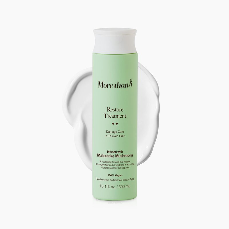 Morethan8 Restore Conditioner – Anti Hair Loss and Hair Growth – Strengthen and Repair with Matsutake Mushroom – 100% Vegan, Paraben-Free, Sulfate-Free, Silicone-Free – 10.1 Oz