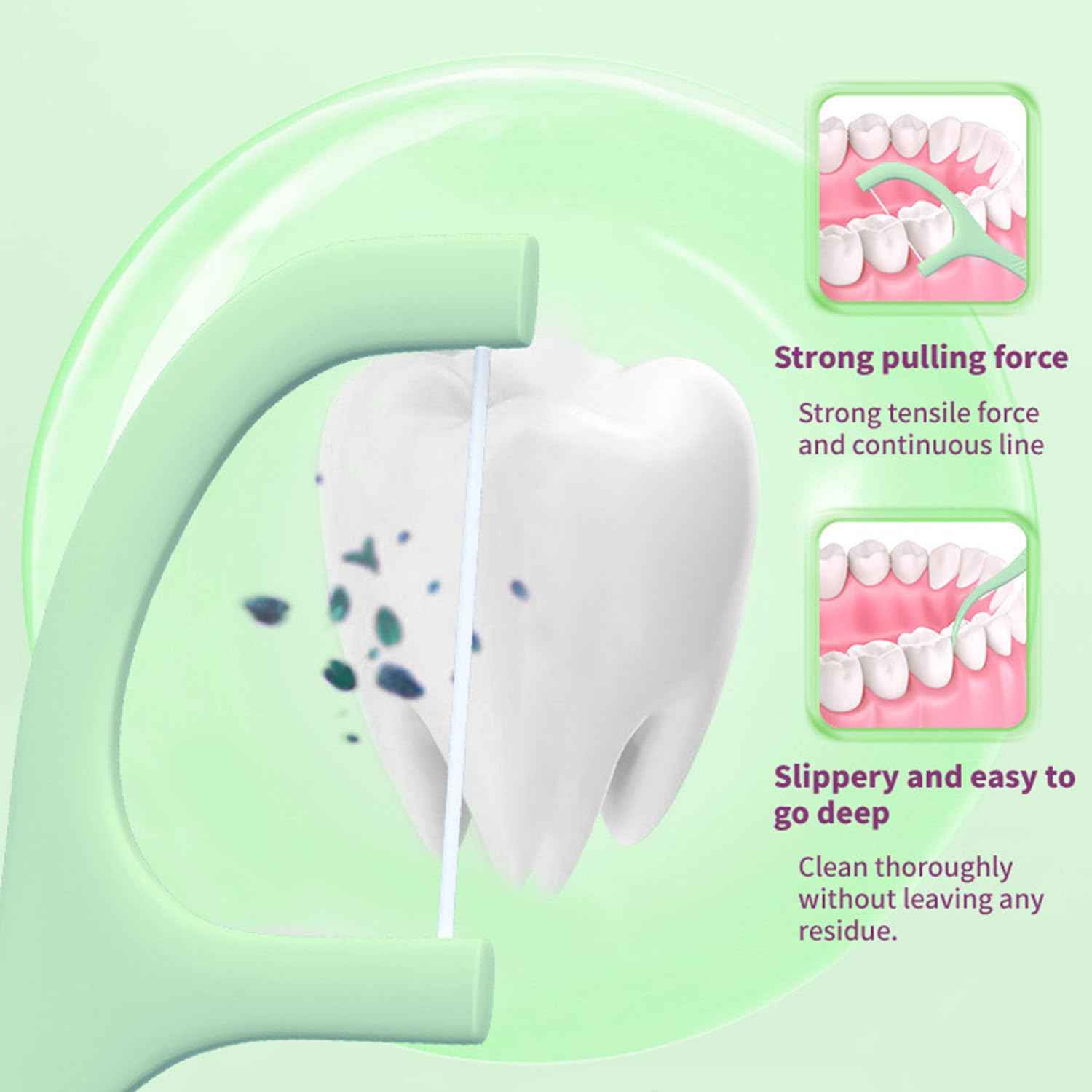 600 Count Floss Picks, Mint Dental Floss Picks, Tooth Picks Flossers Keep Your Teeth Clean and Helps to Fight Tooth Decay, Floss Sticks for Family