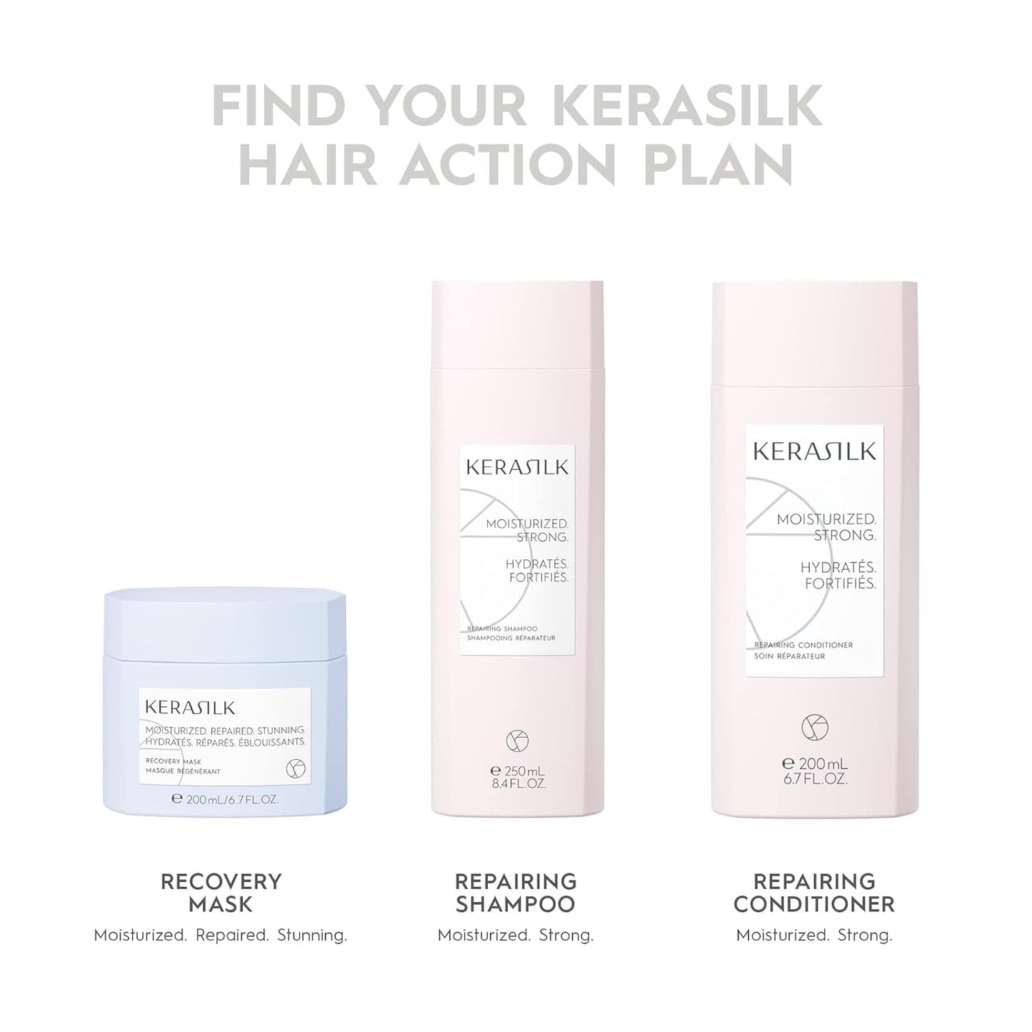 KERASILK Repairing Spray - Nourishing Hair Treatment for Dry, Damaged Hair | Heat Protection & Detangling