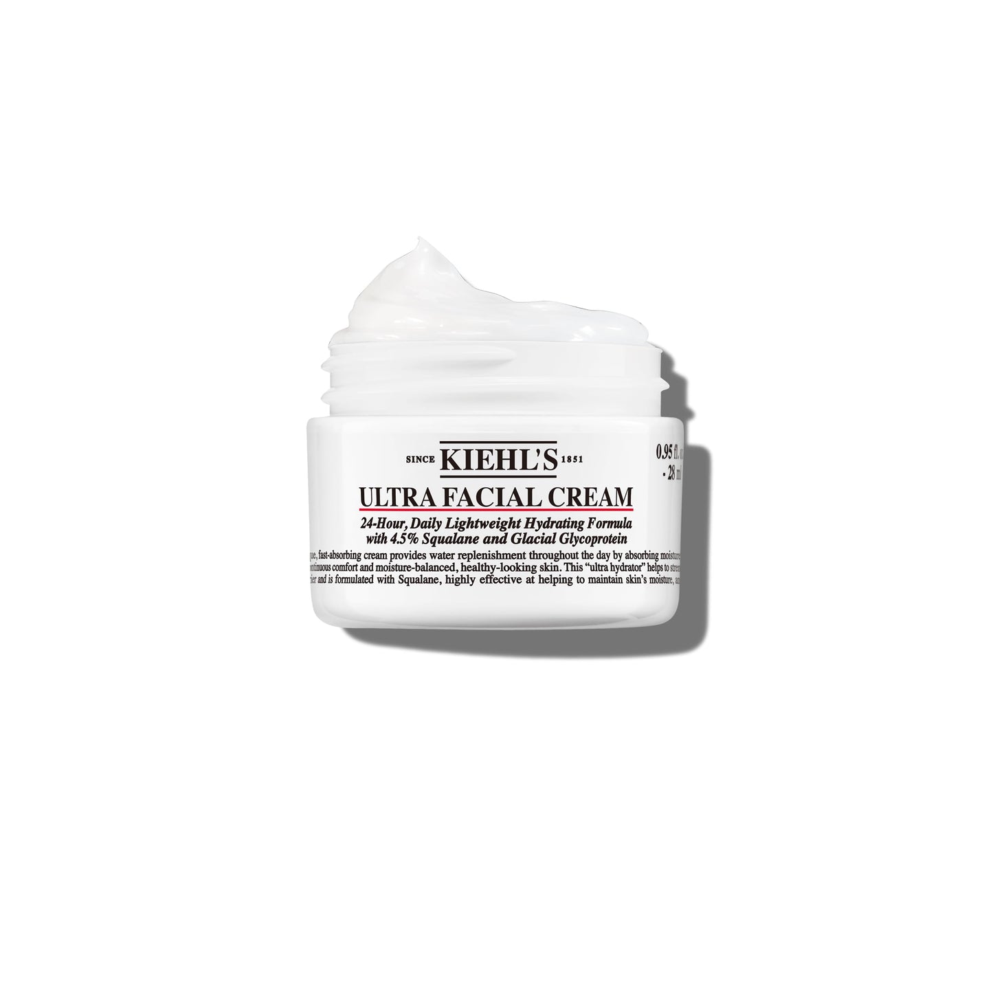 Kiehl's Ultra Facial Cream Moisturizer, Daily Lightweight Face Cream Hydrates Skin, Lotion with Pro-Ceramides, Provides Lasting Hydration and Moisture Surge, For All Skin Types, Fragrance Free