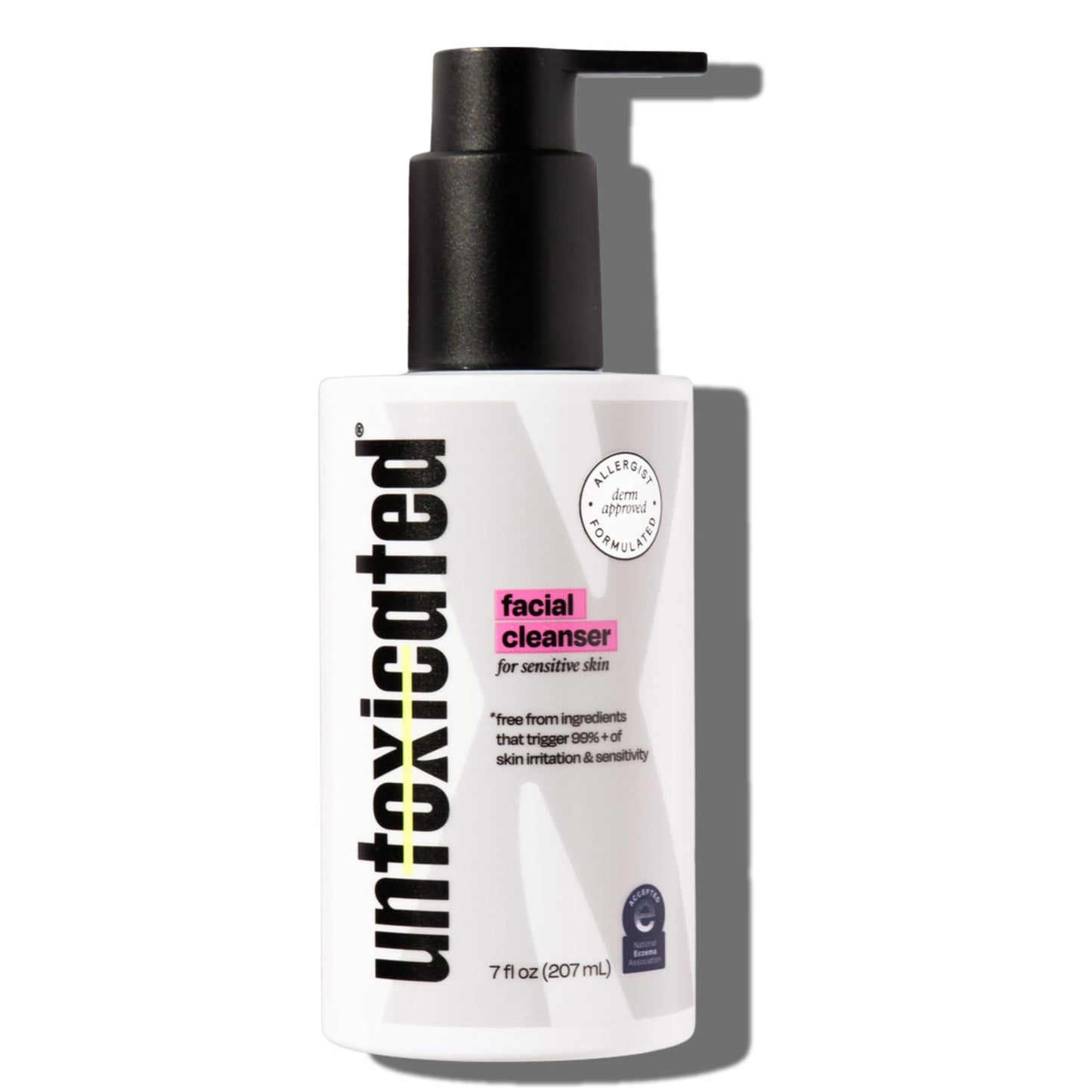 Untoxicated Face Wash - Gentle & Hydrating Face Cleanser for Sensitive Skin - Ceramides, Hyaluronic Acid & Glycerin - No Common Irritants - Non-Foaming - Soap Free - Fragrance Free - 7 Ounce