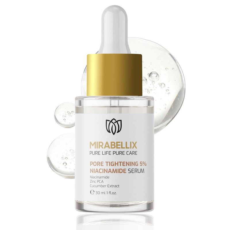 Niacinamide 5% Face Serum with Zinc PCA, Witch Hazel & Cucumber – Pore Tightening & Oil Control Serum for Oily Skin | Sebum Balance & Skin Barrier Repair | Daily Facial Serum | 1.01 fl. oz (30 mL)