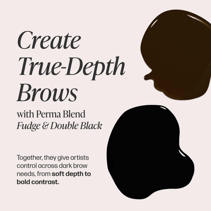 Perma Blend - Double Black - Microblading Ink for Permanent Eyeliner - Professional Tattoo Ink - Dark Carbon Based Black Tattoo Ink Makeup - Vegan (0.5 oz)
