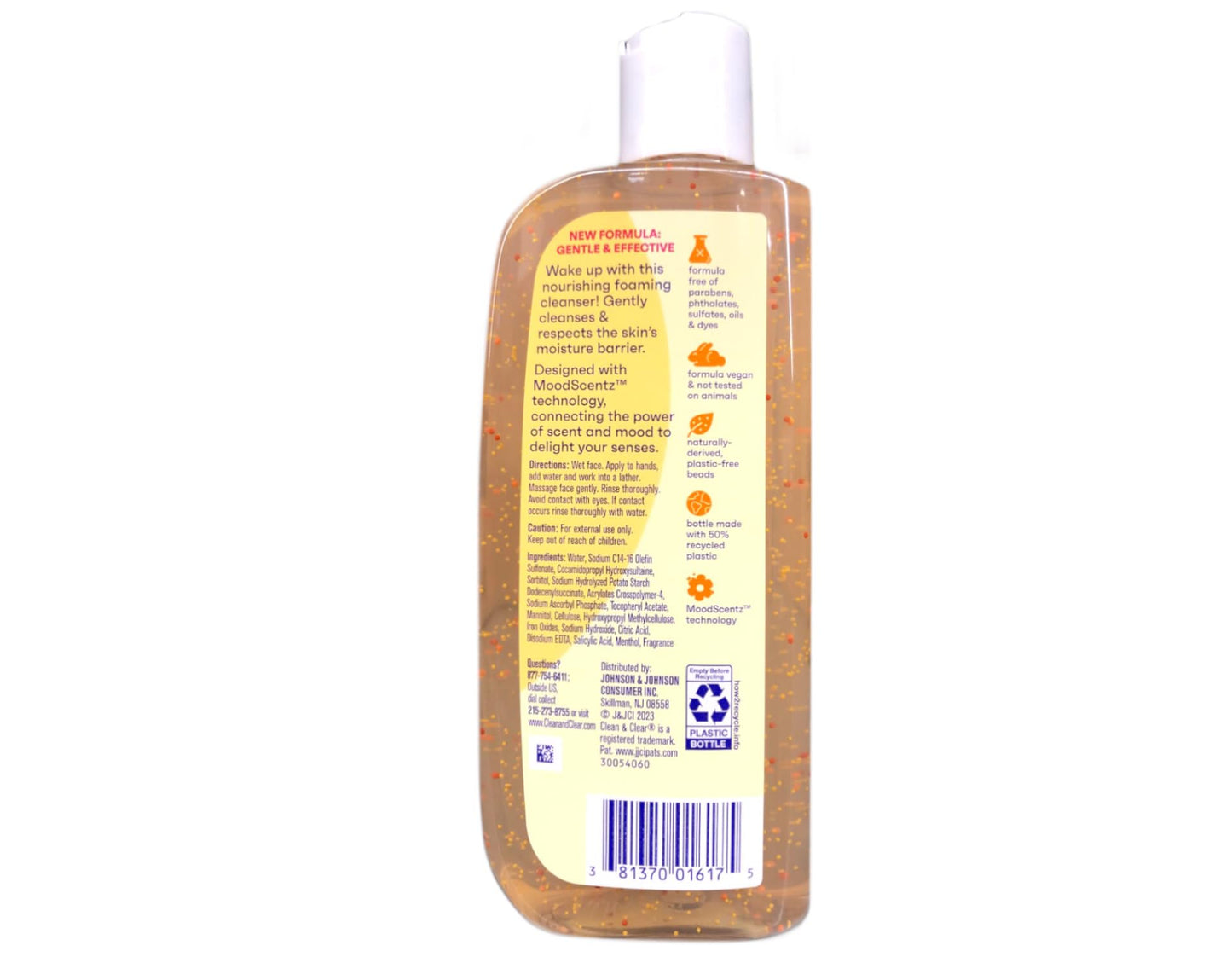 Clean & Clear Morning Burst Oil-Free Facial Cleanser with Brightening Vitamin C, Ginseng, and Gentle Daily Brightening Face Wash for All Skin Types, Hypoallergenic, 8 fl. oz - 3 Pack