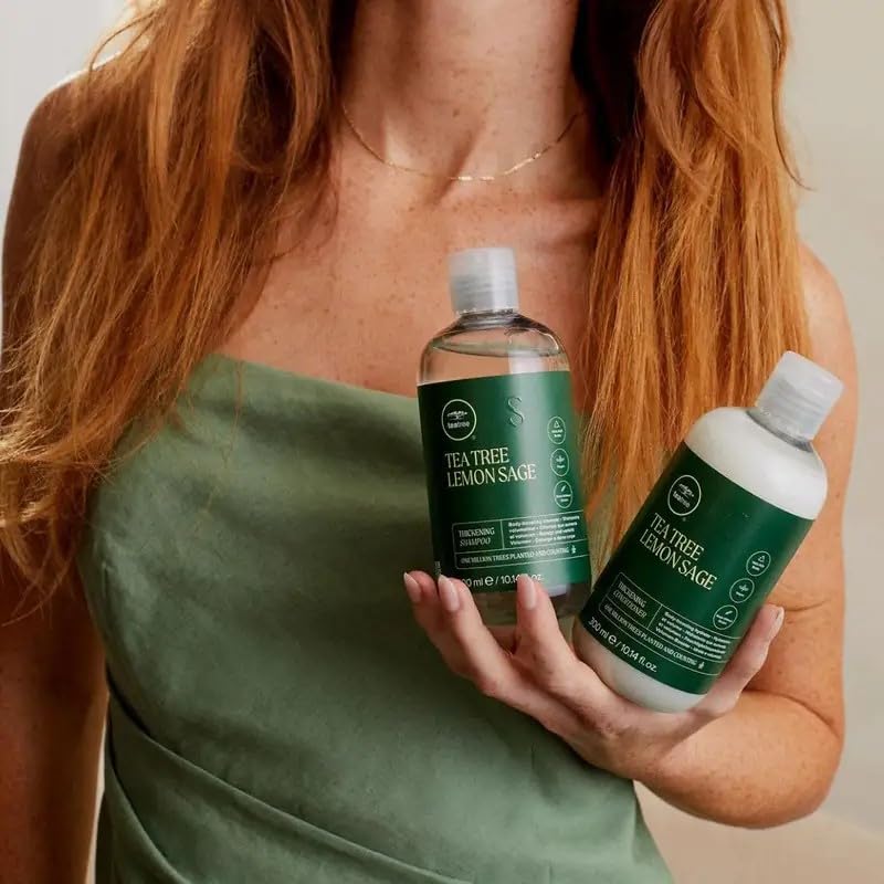 Tea Tree Lemon Sage Thickening Shampoo - Boost Volume & Body for Fine Hair | 12 oz