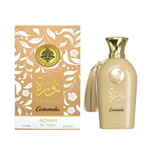 Adyan Norah Caramela Eau De Parfum for Women 100Ml 3.4Oz - Original Fragrance from Dubai with Notes of Caramel, Milk and Honey - Sweet Parfum for Everyday - Best Alternative for Eclaire