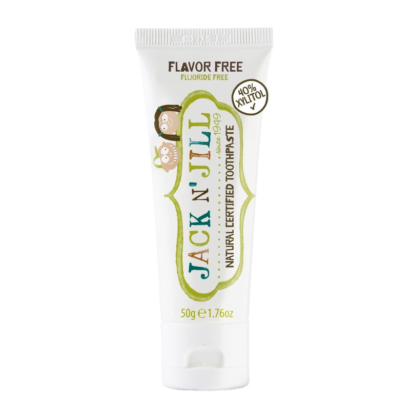 Jack N' Jill Natural Certified Toothpaste for Kids - Fluoride Free Kids & Toddlers Toothpaste, Gently Cleans Teeth, 40% Xylitol, BPA Free - Flavor Free, 1.76 oz (Pack of 1)