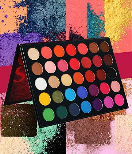 35 Color Eyeshadow Palette - Halloween Makeup | Matte & Shimmer Textures, Blendable Creamy Formula