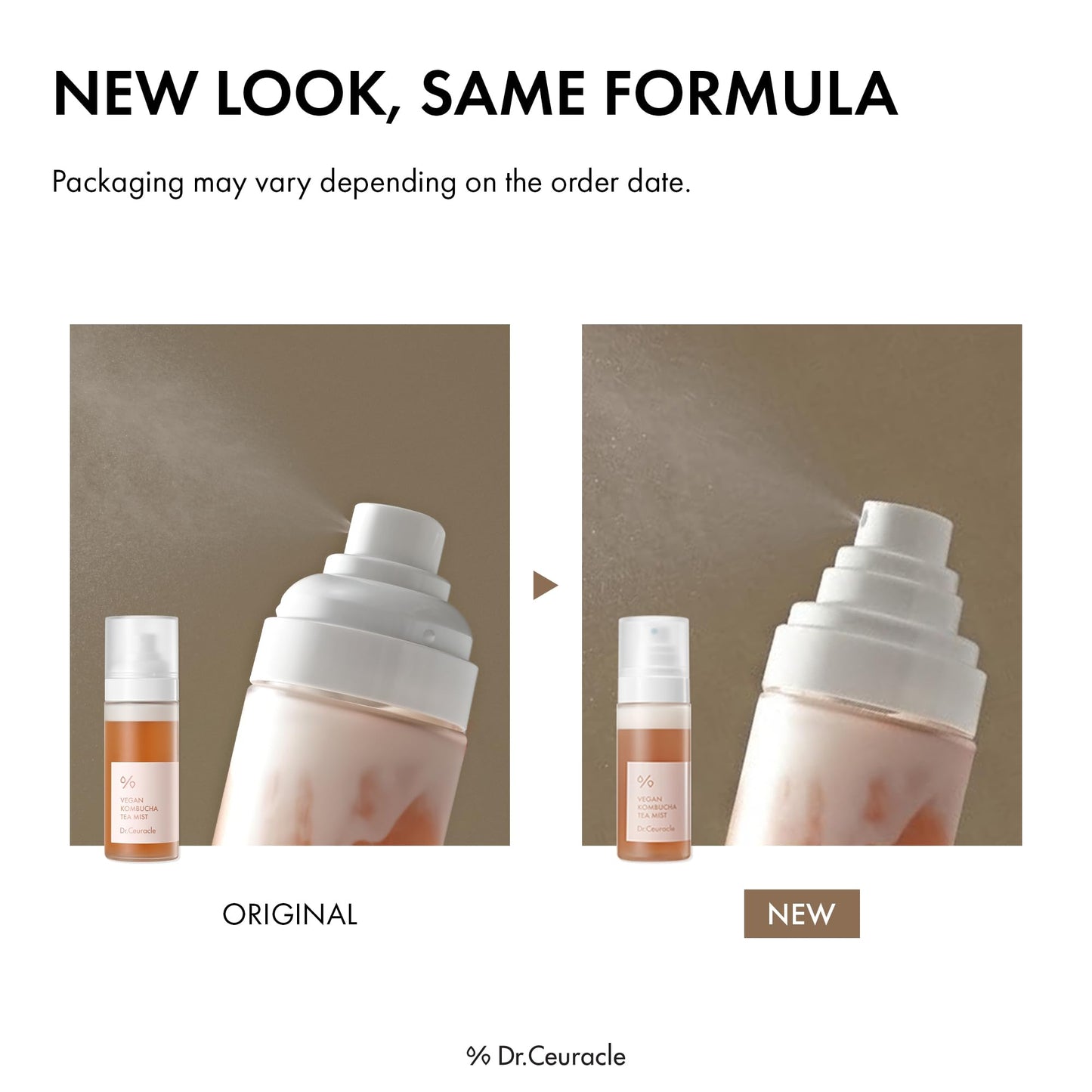 Dr.Ceuracle Vegan Kombucha Tea Mist - Hydrating Face Mist, Portable Milky Spray Serum, Korean Skincare for Stocking Stuffers (80 ml / 2.70 fl. oz.)