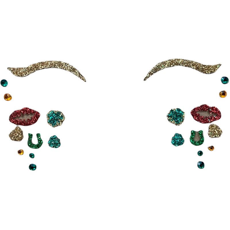 Saint Patricks Day Sets Face Jewels Face Gems Stick On Glitter Face Rhinestones for Makeup with over 130 Face Stickers Jewels Temporary Tattoos Kit for Rave Party Henna Green