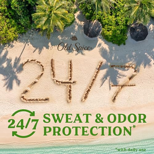 Old Spice Dry Feel Antiperspirant Deodorant for Men, 24/7 Freshness, 24/7 Sweat & Odor Protection, Gentle on Skin with Skin Conditioners, Fiji with Palm Tree + Coconut Scent, 2.6 oz (Pack of 3)