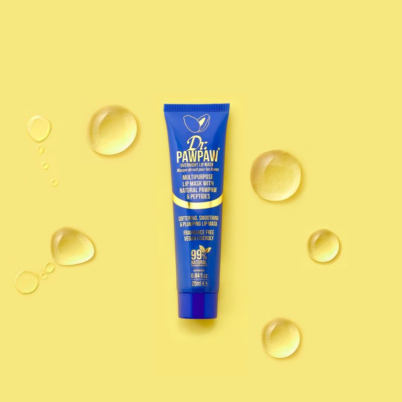 Dr. PawPaw Multipurpose Overnight Lip Mask - Lip Sleeping Mask with Peptides - Natural Lip Moisturizer for Plumper Lip - Cruelty Free - 0.84 oz